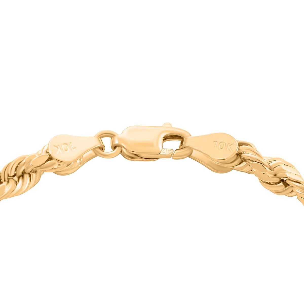 10K Yellow Gold 4mm Rope Bracelet (7.00 In) 2.40 Grams image number 3