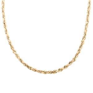 10K Yellow Gold 4mm Rope Necklace 28 Inches 9.40 Grams