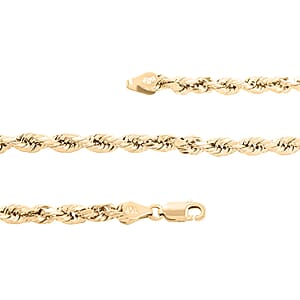 10K Yellow Gold 4mm Rope Necklace 28 Inches 9.40 Grams