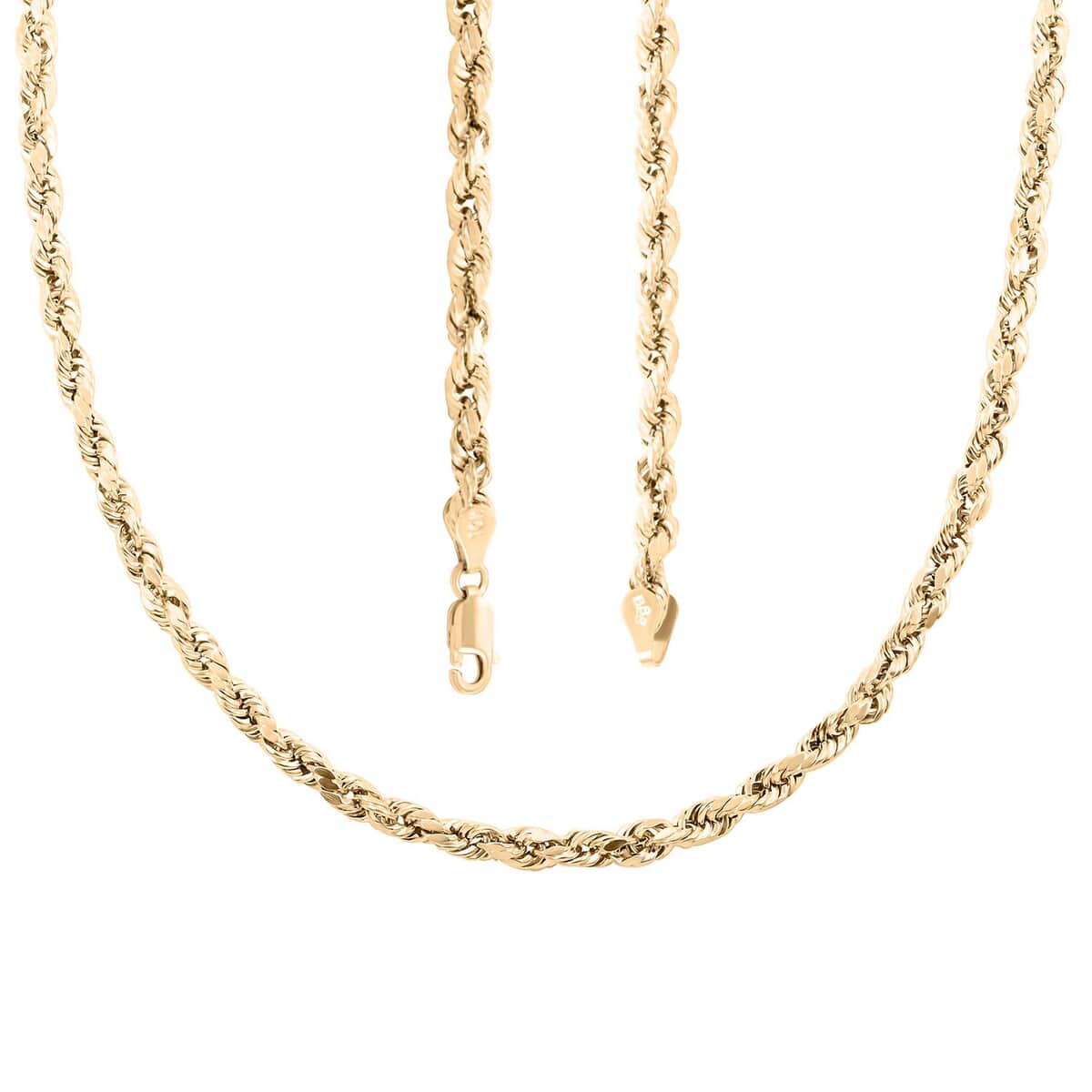 10K Yellow Gold 4mm Rope Necklace 28 Inches 9.40 Grams image number 3