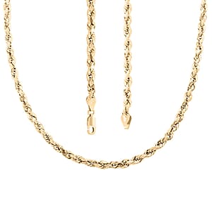 10K Yellow Gold 4mm Rope Necklace 28 Inches 9.40 Grams