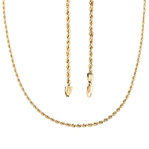 10K Yellow Gold 3mm Rope Necklace 24 Inches 4.5 Grams