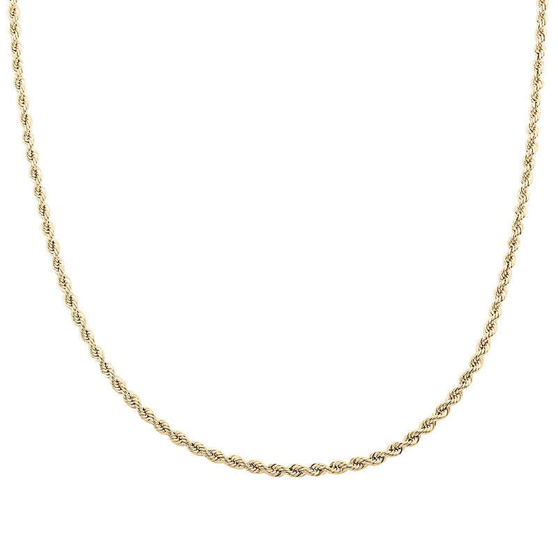 10K Yellow Gold 3.3mm Rope Necklace 26 Inches 6.70 Grams