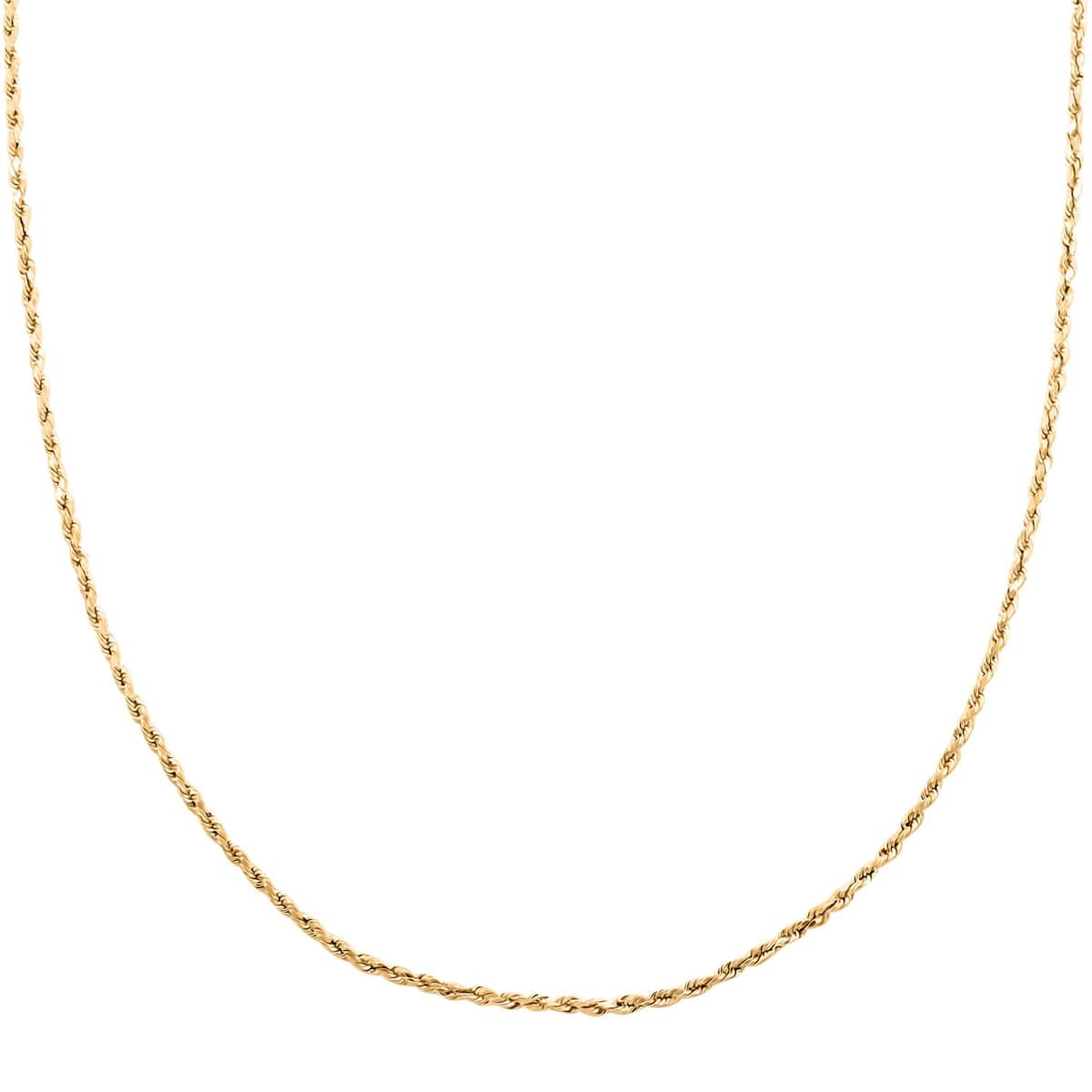 10K Yellow Gold 1.8mm Rope Necklace 30 Inches 2.80 Grams image number 0