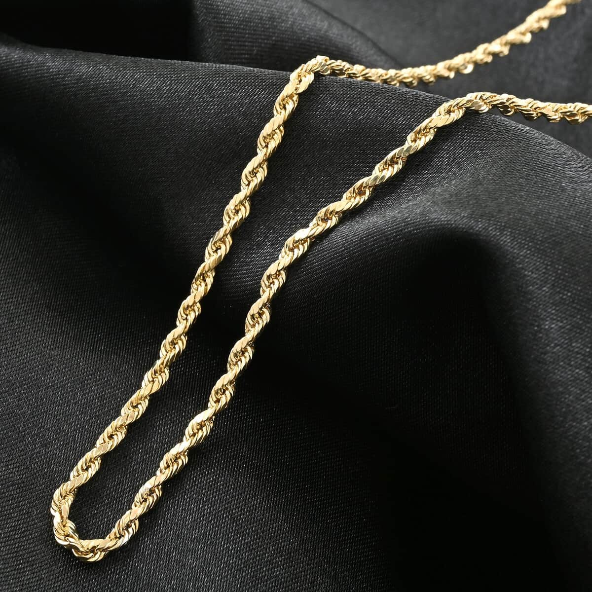 10K Yellow Gold 1.8mm Rope Necklace 30 Inches 2.80 Grams image number 1