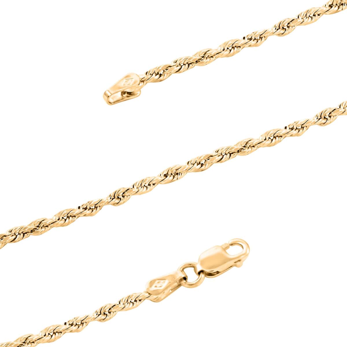 10K Yellow Gold 1.8mm Rope Necklace 30 Inches 2.80 Grams image number 2