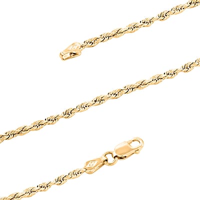 10K Yellow Gold 1.8mm Rope Necklace 30 Inches 2.80 Grams