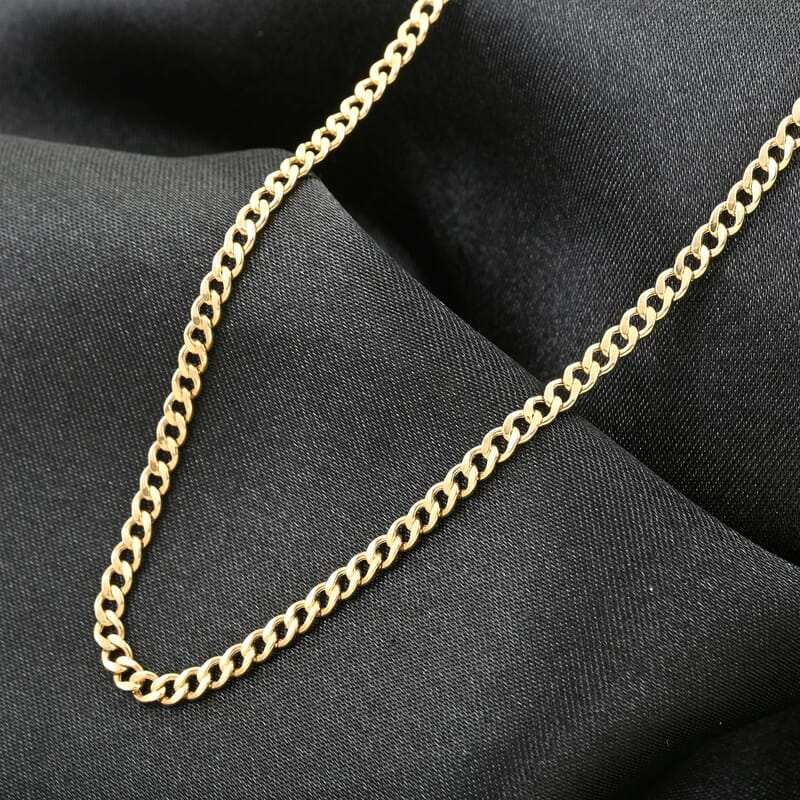 2mm Cuban Chain Necklace in 10K Yellow Gold 2 Grams 16 Inches
