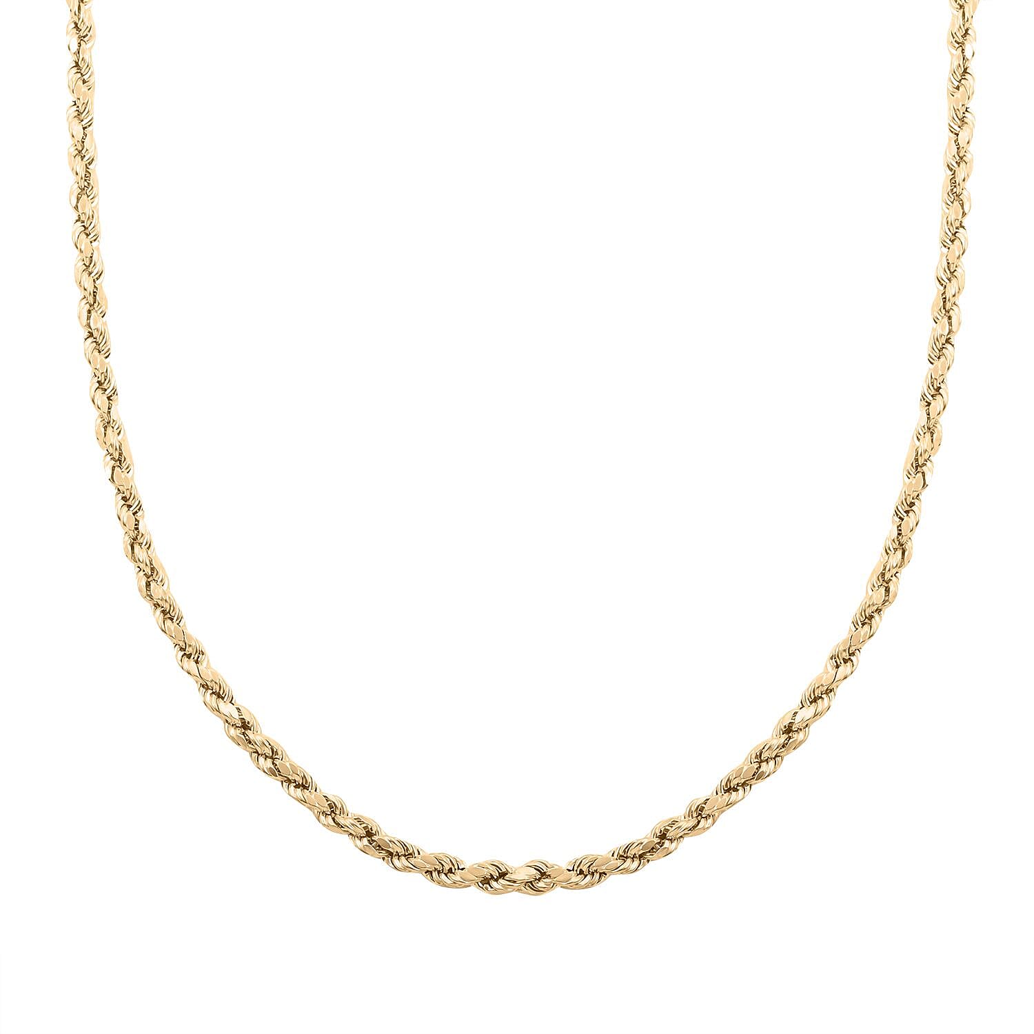 10K Yellow Gold 5mm Rope Necklace 26 Inches 9 Grams