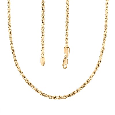 10K Yellow Gold 5mm Rope Necklace 26 Inches 9 Grams