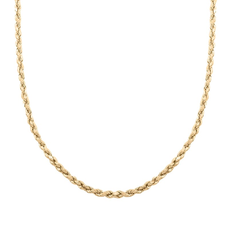 5mm Rope Necklace in 10K Yellow Gold 10.20 Grams 26 Inches