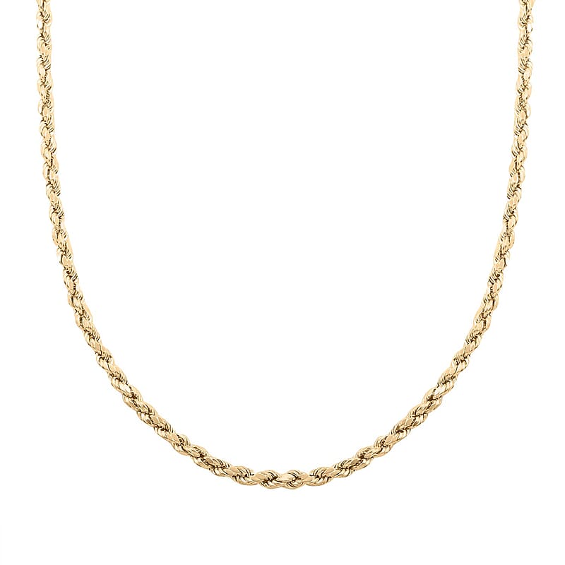 5mm Rope Necklace in 10K Yellow Gold 10.20 Grams 26 Inches