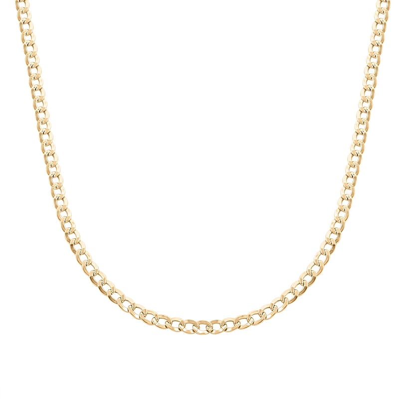 10K Yellow Gold 2mm Cuban Necklace 18 Inches 2.20 Grams