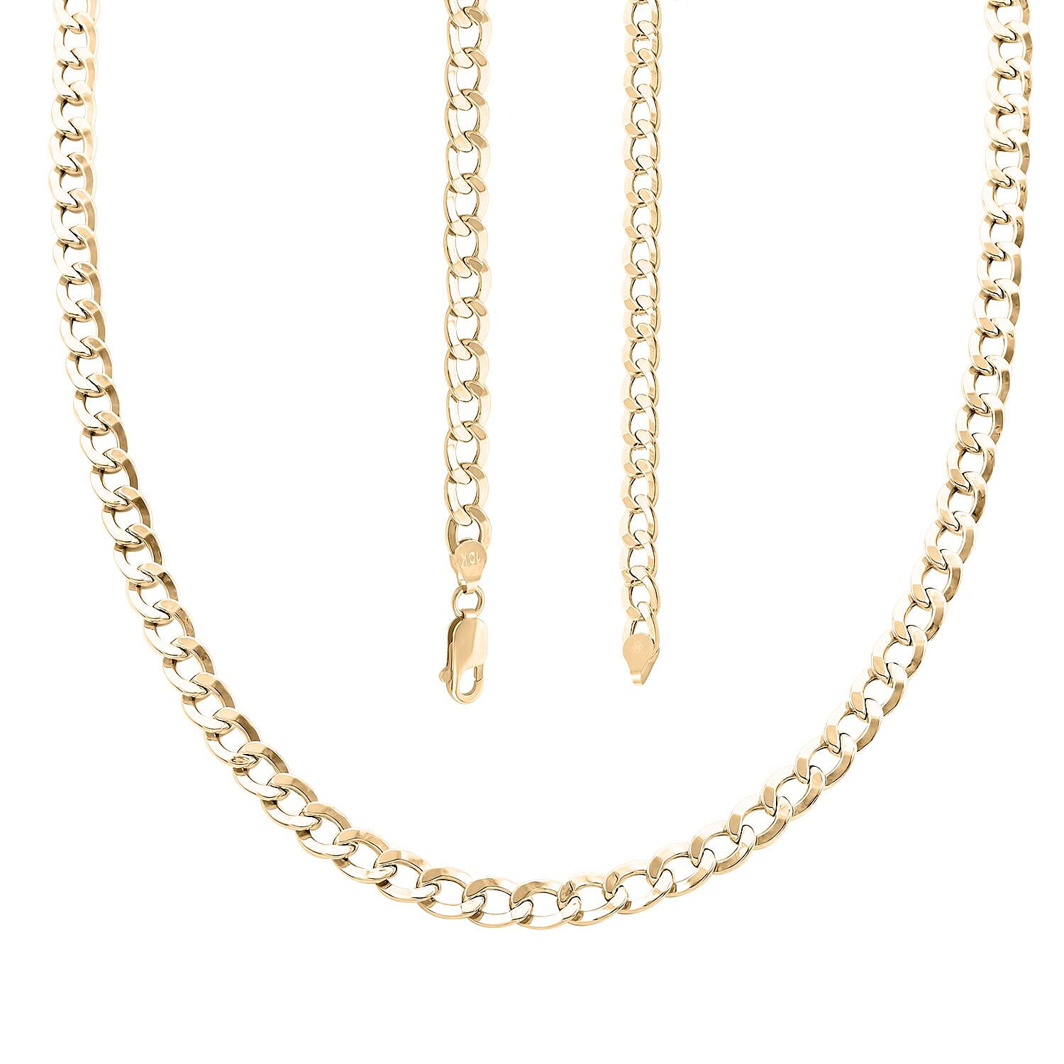 10K Yellow Gold 7.5mm Cuban Necklace 22 Inches 21.20 Grams