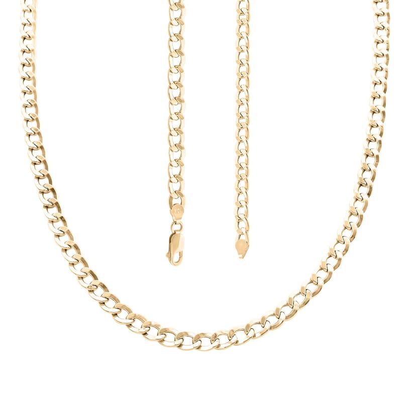 10K Yellow Gold 7.5mm Cuban Necklace 22 Inches 21.20 Grams