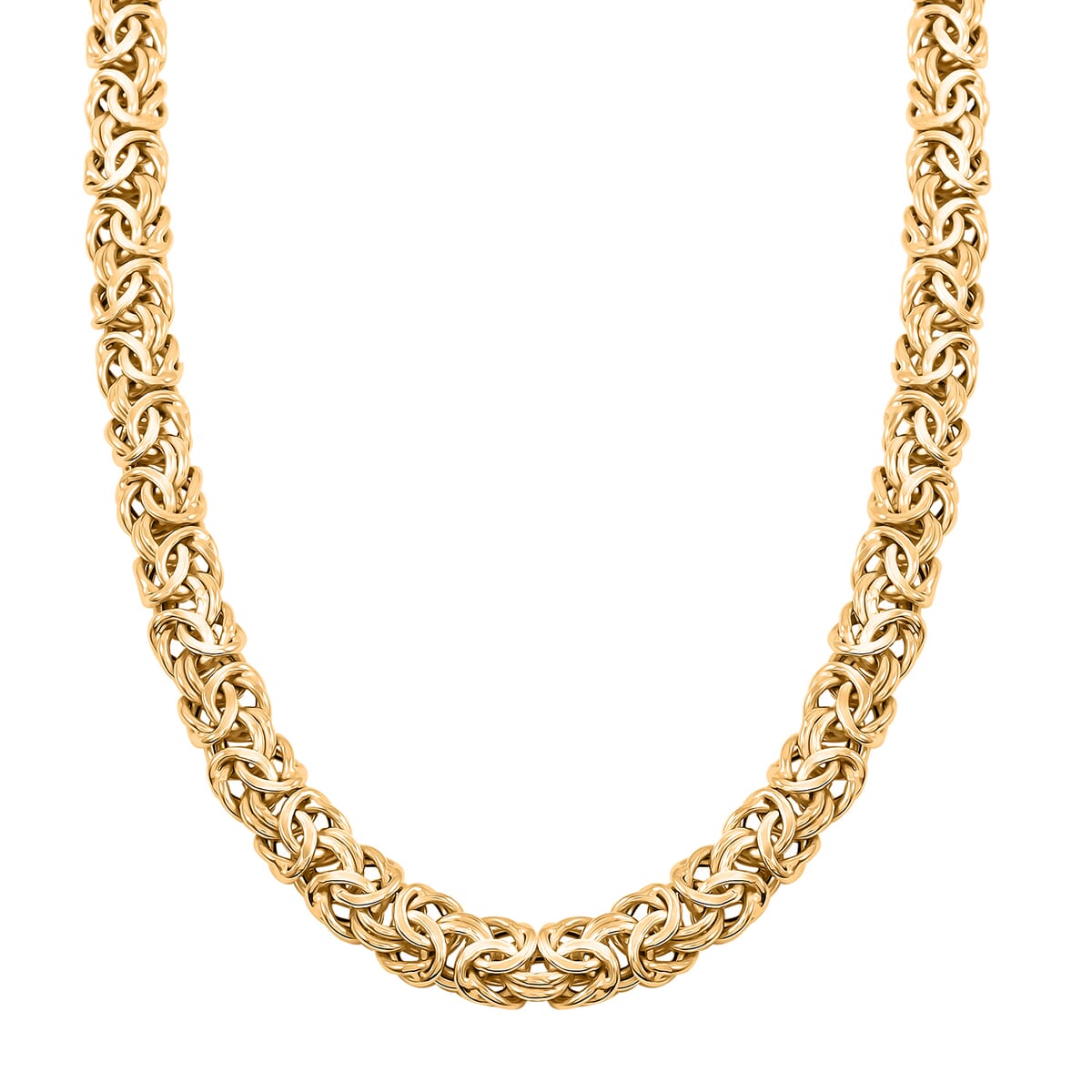 Italian Grande Byzantine Chain Necklace in 10K Yellow Gold 15.88 Grams 20 Inches image number 0