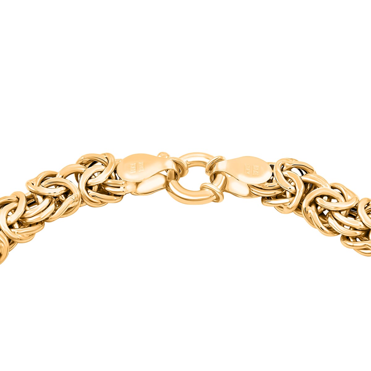 Italian Grande Byzantine Chain Necklace in 10K Yellow Gold 15.88 Grams 20 Inches image number 2