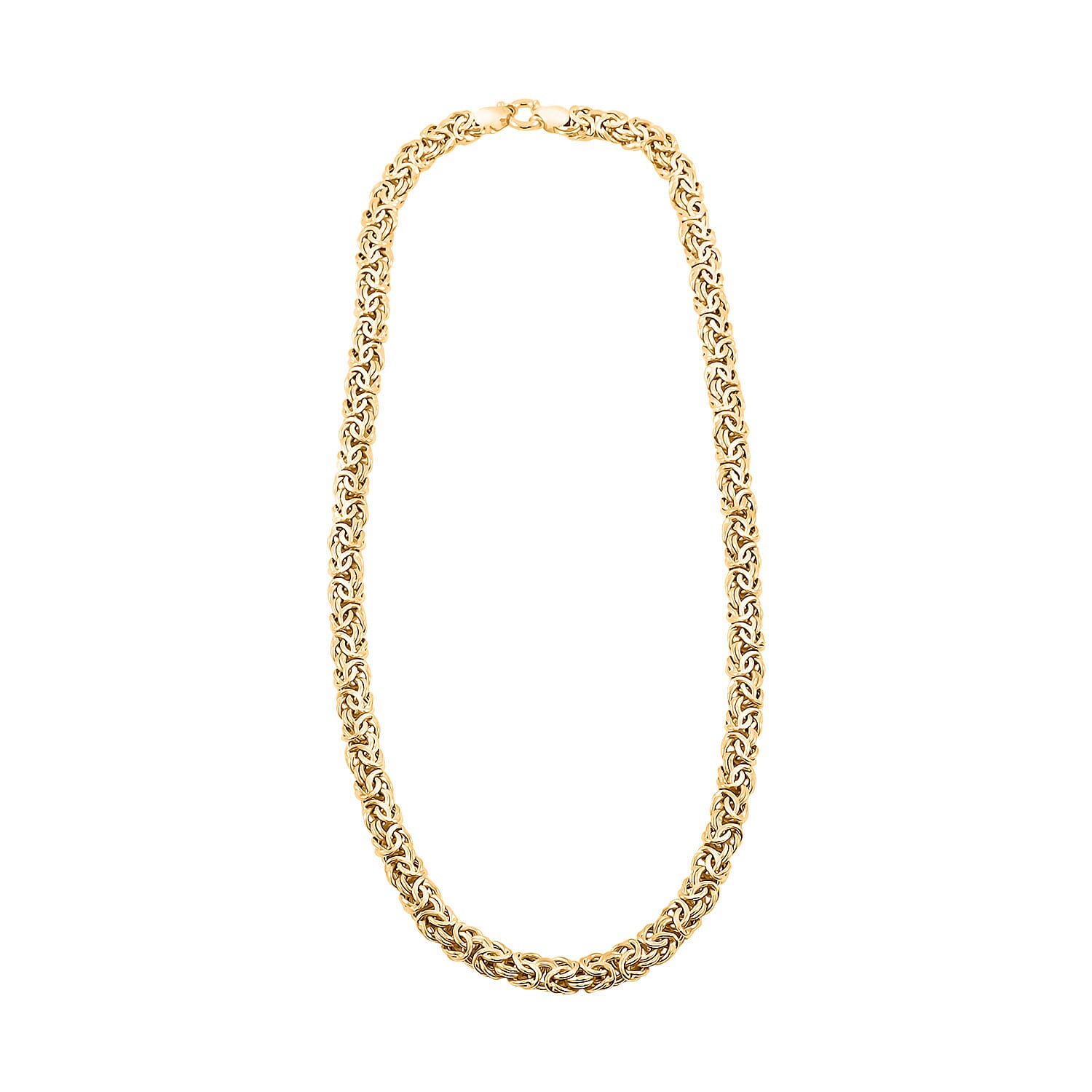 Italian Grande Byzantine Chain Necklace in 10K Yellow Gold 16.90 Grams 20 Inches