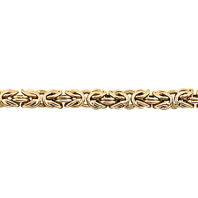 Italian Grande Byzantine Chain Bracelet in 10K Yellow Gold (7.50 In) 6.28 Grams