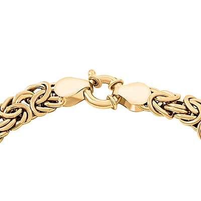 Italian Grande Byzantine Chain Bracelet in 10K Yellow Gold (7.50 In) 6.28 Grams