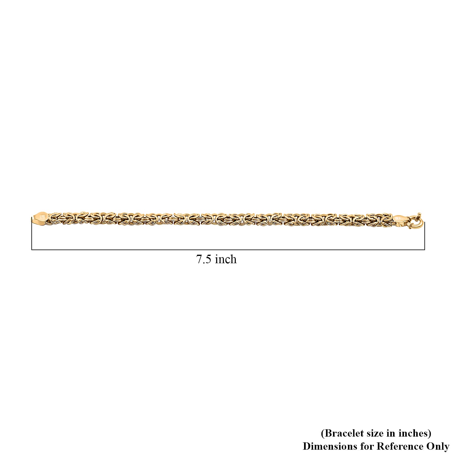 Italian Grande Byzantine Chain Bracelet in 10K Yellow Gold (7.50 In) 6.28 Grams