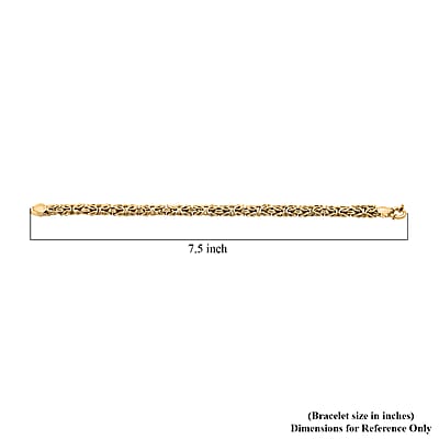 Italian Grande Byzantine Chain Bracelet in 10K Yellow Gold (7.50 In) 6.28 Grams