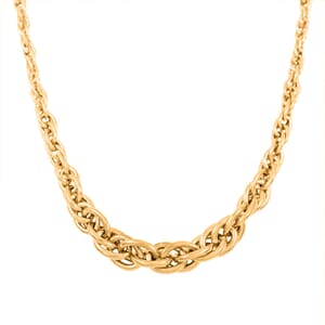 Italian 10K Yellow Gold Graduated Torchon Necklace 18 Inches 4.09 Grams