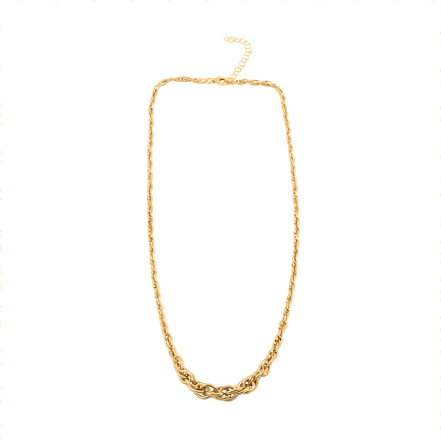Italian 10K Yellow Gold Graduated Torcho7.n Necklace 18 Inches 4.09 Grams