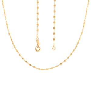 Italian 10K Yellow Gold Valentino Necklace 20 Inches 0.90 Grams