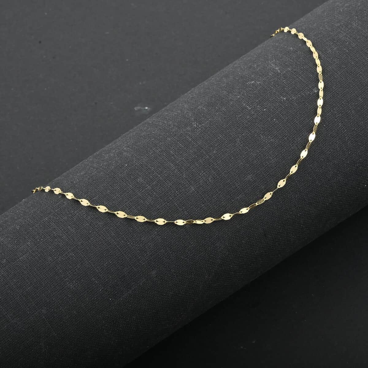 Italian 10K Yellow Gold Valentino Necklace 20 Inches 0.90 Grams image number 1