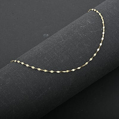 Italian 10K Yellow Gold Valentino Necklace 20 Inches 0.90 Grams