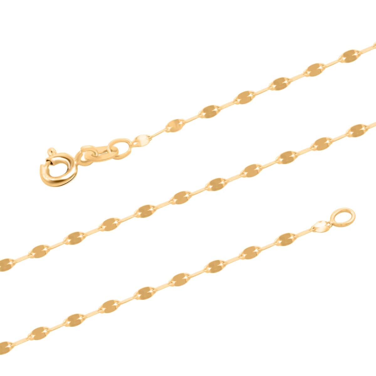 Italian 10K Yellow Gold Valentino Necklace 20 Inches 0.90 Grams image number 2