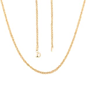 Italian Double Singapore Chain Necklace in 10K Yellow Gold 1.24 Grams 20 Inches