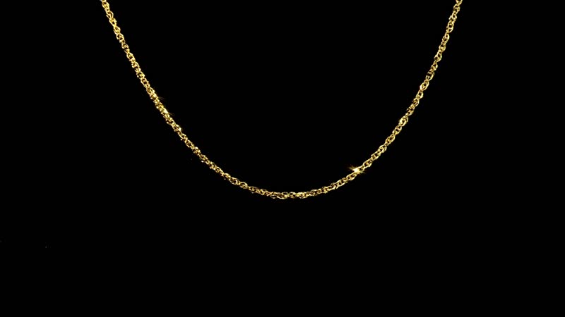 Italian Double Singapore Chain Necklace in 10K Yellow Gold 1.24 Grams 20 Inches