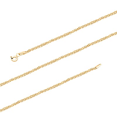 Italian Double Singapore Chain Necklace in 10K Yellow Gold 1.24 Grams 20 Inches