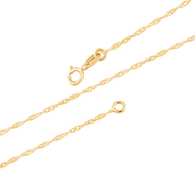 Italian 10K Yellow Gold Beads Necklace 18 Inches 1.10 Grams