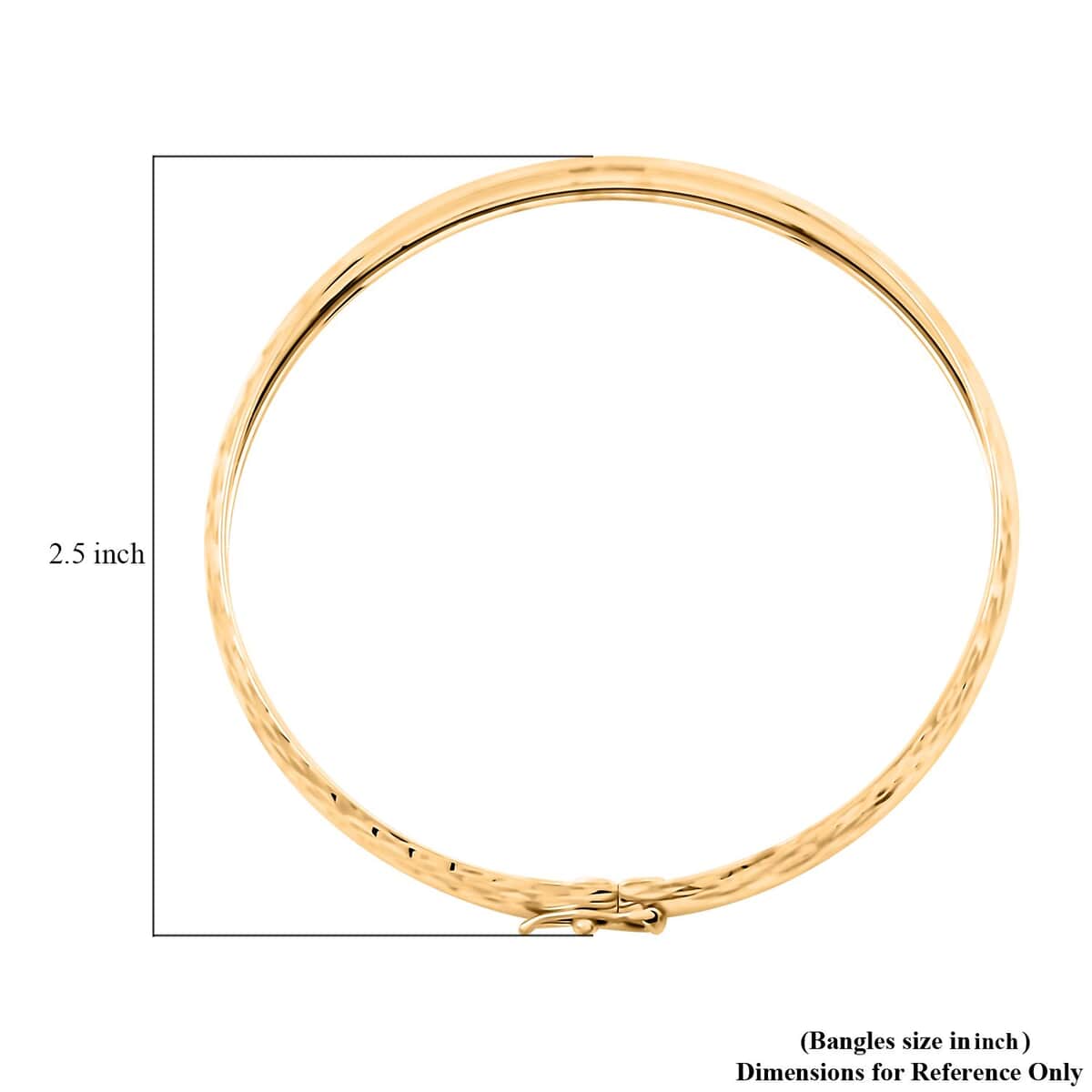 Italian 10K Yellow Gold 6.9mm Diamond-Cut Flex Bangle Bracelet (6.50 In) 3.50 Grams image number 3