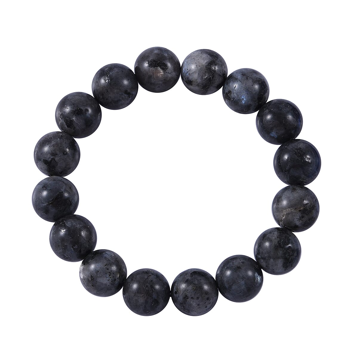 Larvikite Beaded Stretch Bracelet 150.00 ctw image number 0