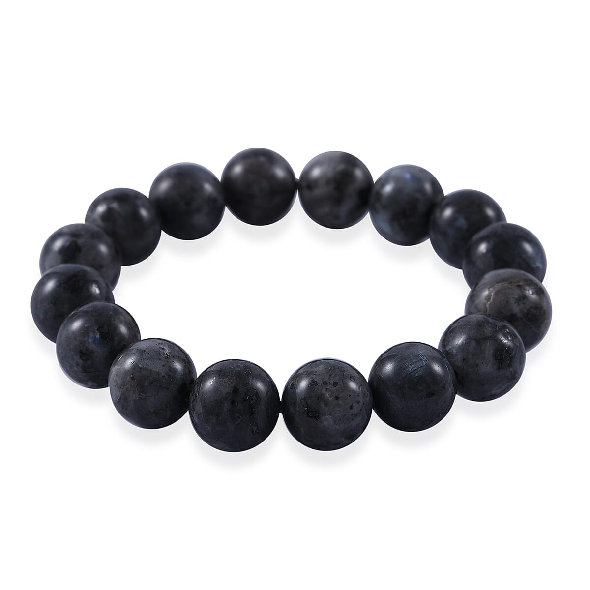 Larvikite Beaded Stretch Bracelet 150.00 ctw image number 1