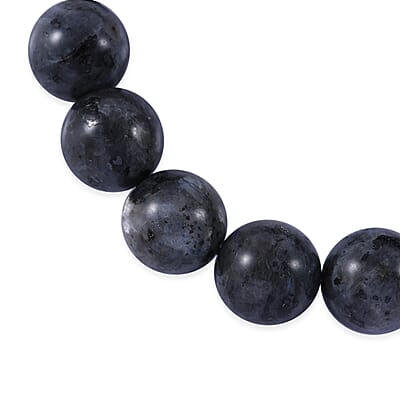 Larvikite Beaded Stretch Bracelet 150.00 ctw