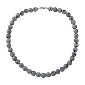 Kiwi Jasper 250.00 ctw Beaded Necklace in Sterling Silver 18 Inches