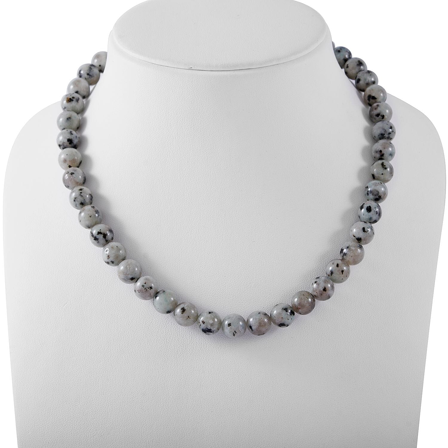 Kiwi Jasper 250.00 ctw Beaded Necklace in Sterling Silver 18 Inches