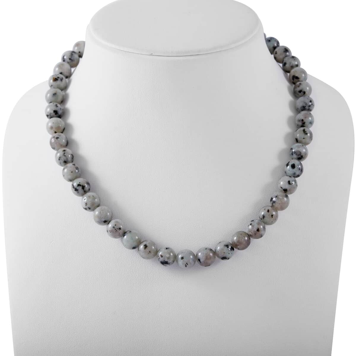 Kiwi Jasper 250.00 ctw Beaded Necklace in Sterling Silver 18 Inches image number 1