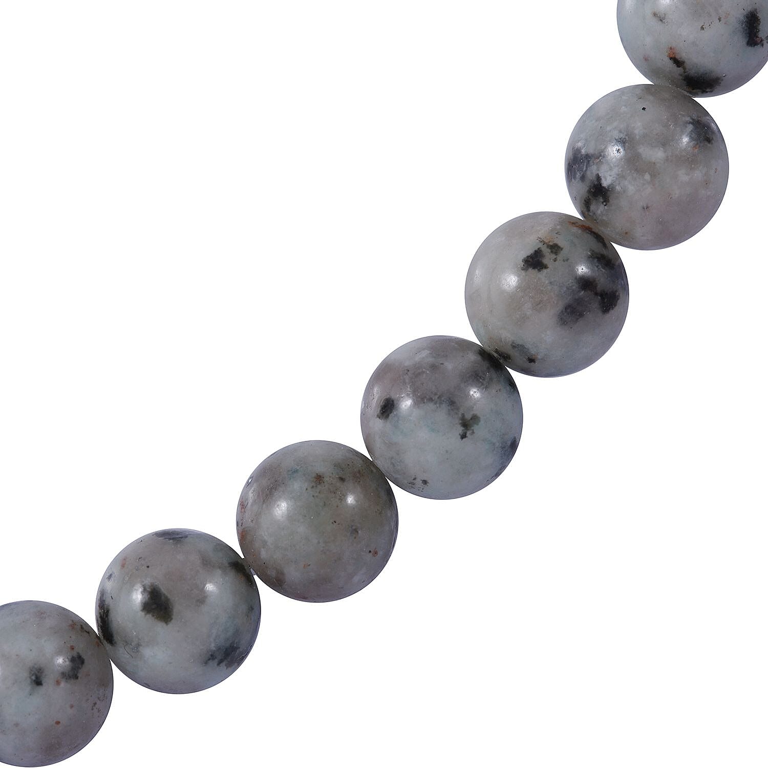 Kiwi Jasper 250.00 ctw Beaded Necklace in Sterling Silver 18 Inches