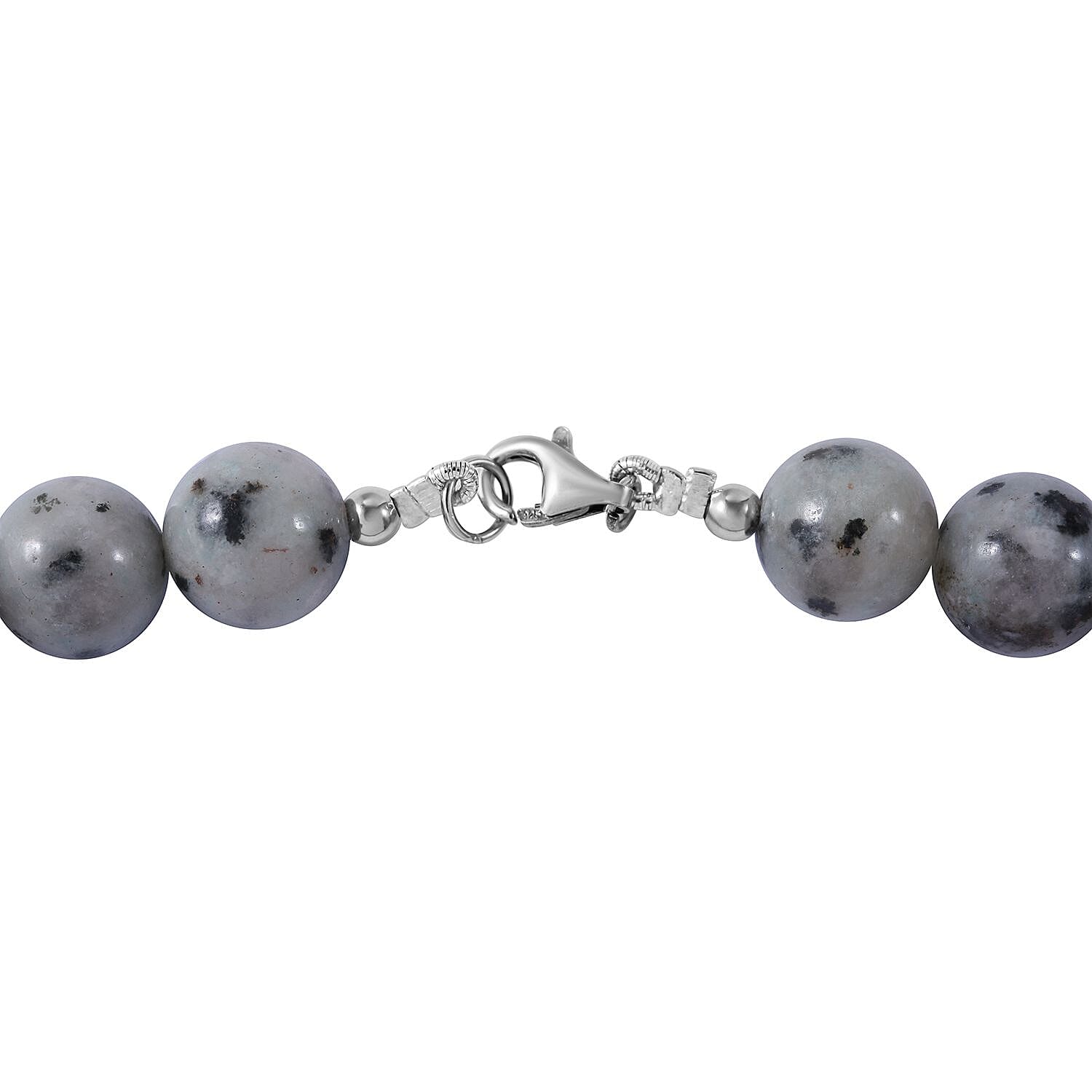 Kiwi Jasper 250.00 ctw Beaded Necklace in Sterling Silver 18 Inches