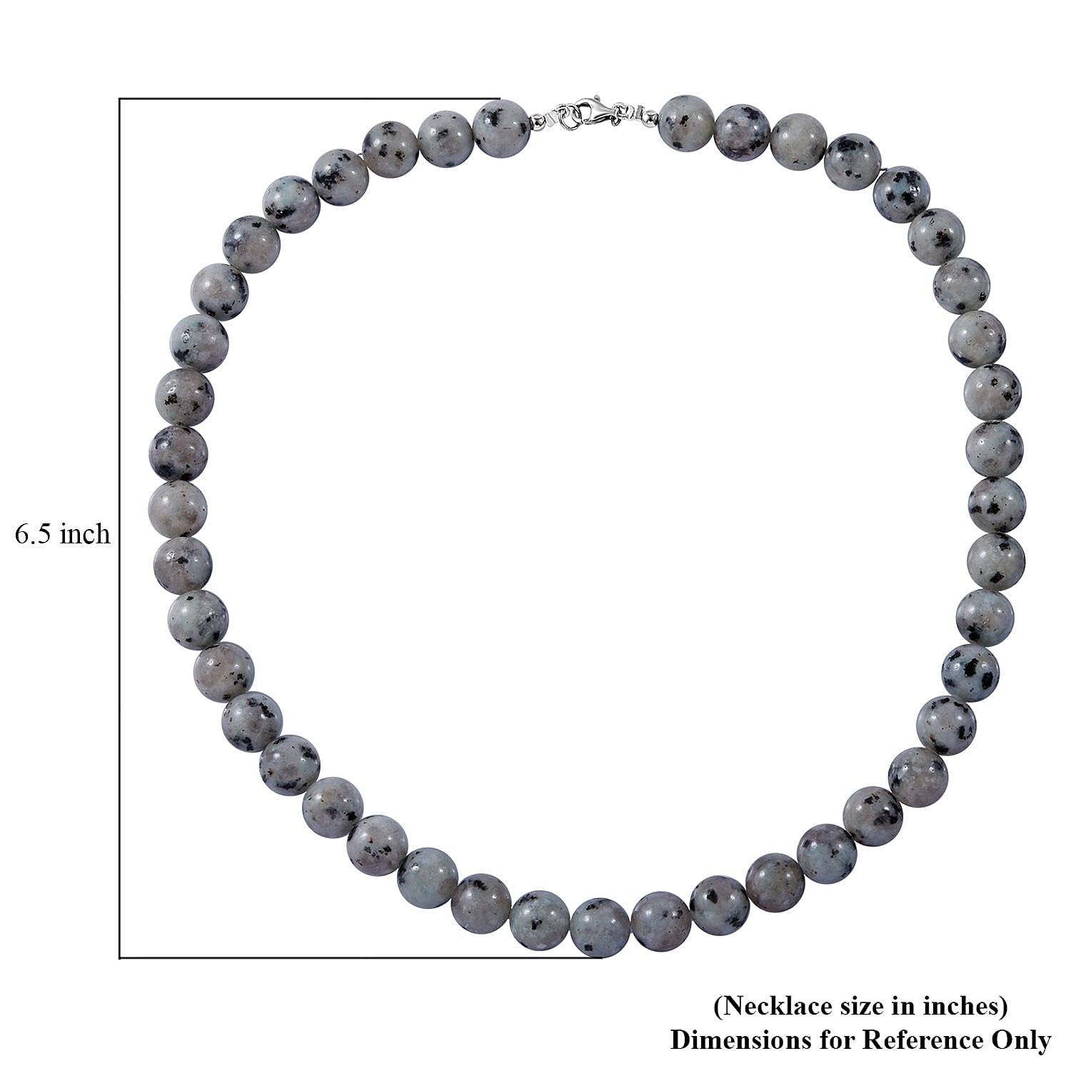 Kiwi Jasper 250.00 ctw Beaded Necklace in Sterling Silver 18 Inches