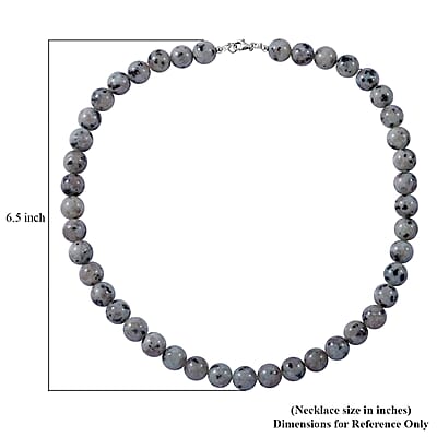 Kiwi Jasper 250.00 ctw Beaded Necklace in Sterling Silver 18 Inches