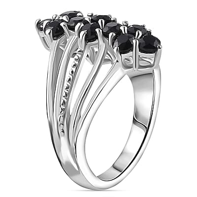 Thai Black Spinel 1.30 ctw Ring in Platinum Bond (Size 9.0)