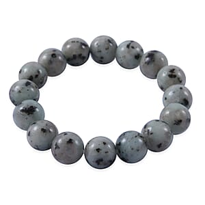 Kiwi Jasper Beaded Stretch Bracelet 150.00 ctw