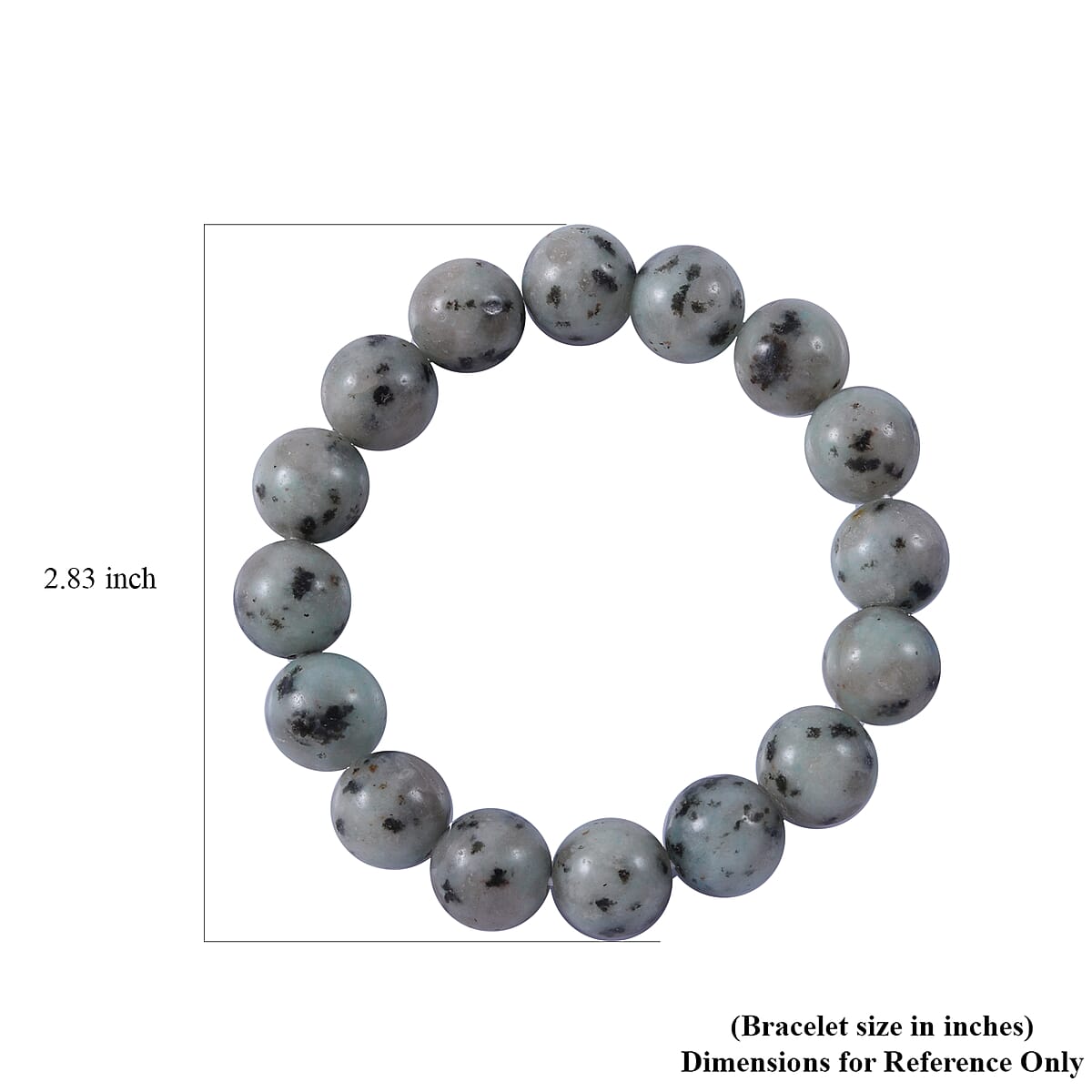 Kiwi Jasper Beaded Stretch Bracelet 150.00 ctw image number 3